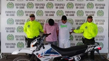 Dos hombres detenidos por el hurto de una moto en Aguazul