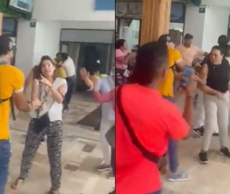 En video: la bochornosa pelea a puño y bate en exclusivo sector de Cartagena