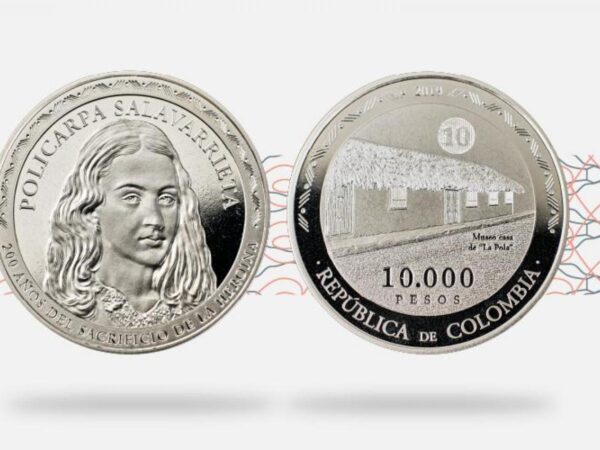 Esta es la moneda de $10 mil en conmemoración a Policarpa Salavarrieta
