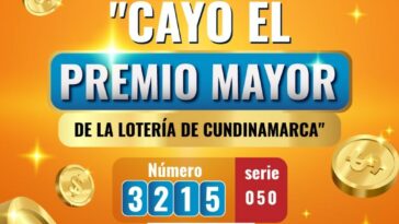 Lotería de Cundinamarca Volvió a caer el premio mayor de la Lotería de Cundinamarca