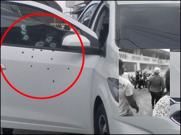 Más de 17 disparos contra un auto en Buenaventura, el conductor fue trasladado por carabineros a un centro médico