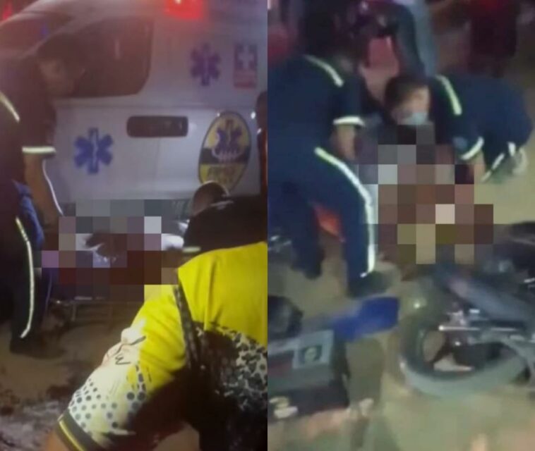 Mujer se movilizaba en motocicleta, cayó en un hueco y perdió las dos piernas