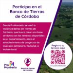 ProMontería lanza la iniciativa “Banco de Tierras de Córdoba”