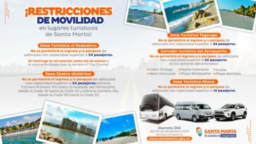 Prohíben circulación de vehículos con capacidad superior a 24 pasajeros en zonas turísticas