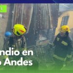 Un incendio estructural afectó cuatro predios en el barrio Bajo Andes