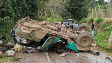 Un muerto y 10 heridos dejó accidente en vías de Líbano, Tolima