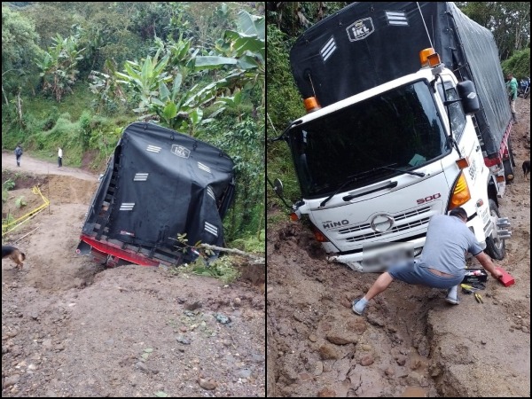 «Vía secundaria» usada para llegar Rosas en Cauca también con problemas: reportan «caída de la banca»