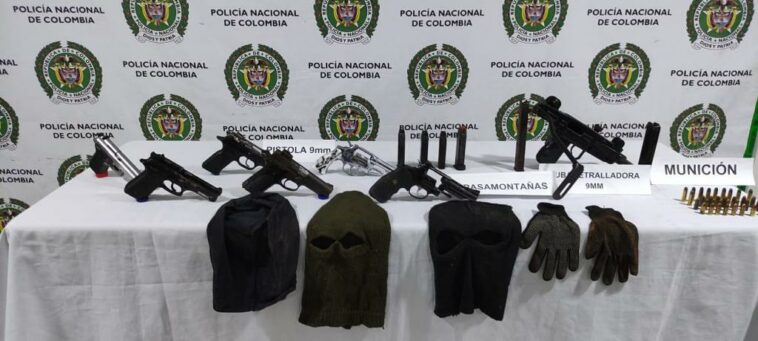 15 capturados y siete armas incautadas en el suroeste antioqueño