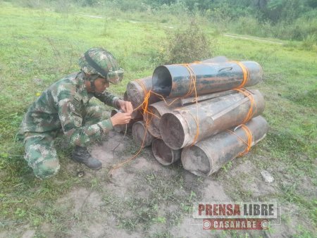 Área minada en Puerto Jordán - Arauca fue destruida por el Ejército Nacional