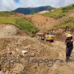 Avance de la construcción de la vía alterna en Rosas, Cauca