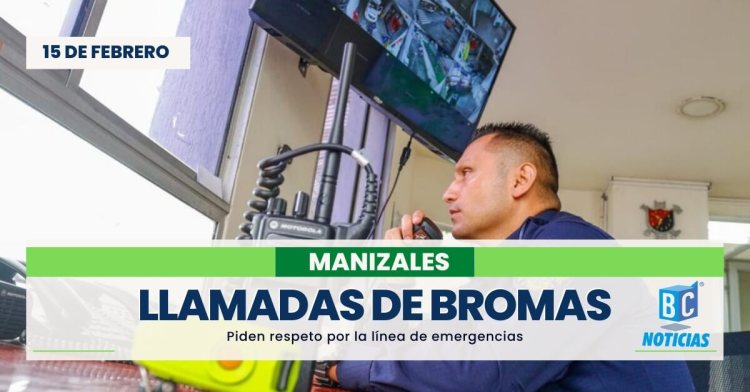 Cada día ingresan 30 llamadas de bromas a la línea 123 de Manizales