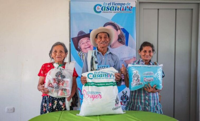 Continua la entrega de paquetes nutricionales para adultos mayores en Casanare