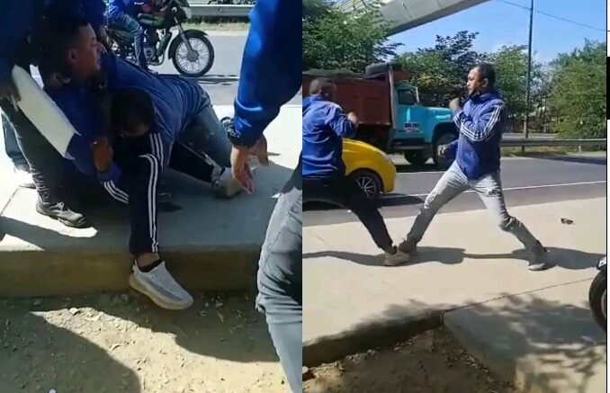 Disputa de pasajero terminó en fuerte pelea en Cantaclaro