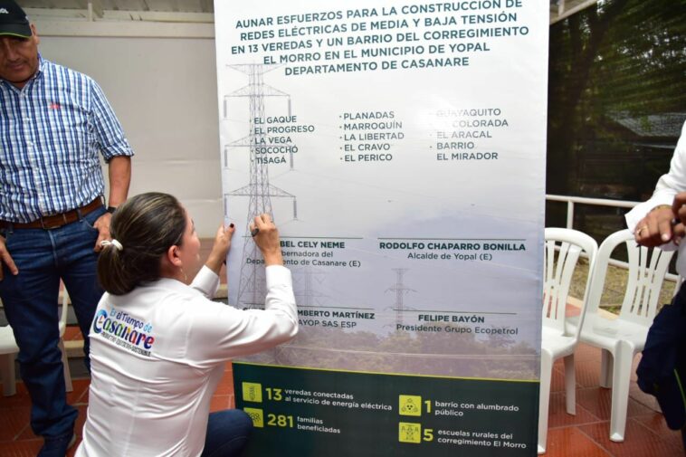 Ecopetrol, Gobernación de Casanare y Alcaldía de Yopal se unen para llevar energía a 281 familias y 5 escuelas rurales