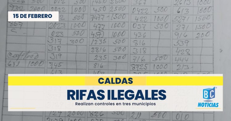 En tres municipios de Caldas realizaron capturas por realizar rifas ilegales