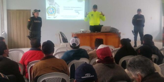 Gaula realizó actividades de prevención en la vereda Chorrillo, Aldana