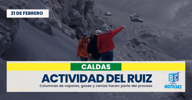 Gestión del Riesgo de Caldas se refiere a la actividad del Volcán Nevado del Ruiz