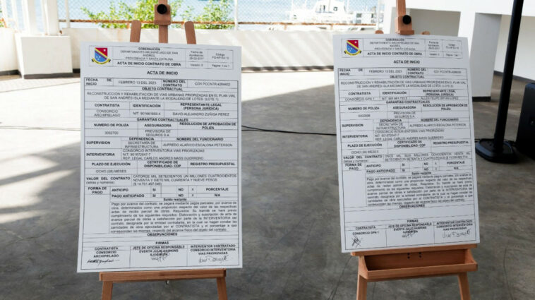 Gobernador firma el acta de inicio de obras de infraestructura para el archipiélago
