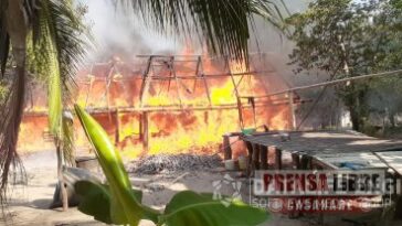 Humilde vivienda campesina fue arrasada por un incendio en zona rural de Hato Corozal