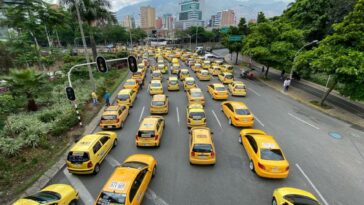 Los puntos de concentración del paro de taxistas en Medellín y Valle de Aburrá