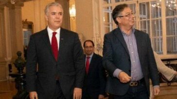 Reunión de Duque y Petro en la Casa de Nariño.