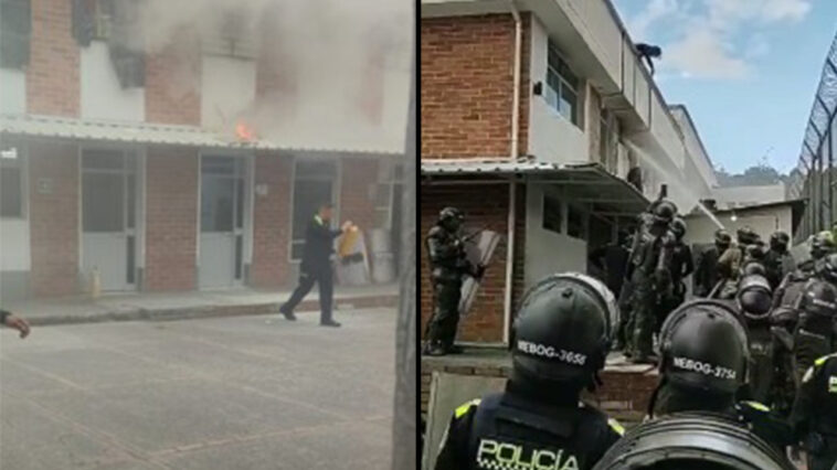 [VIDEO] Intento de fuga de presos en estación de Policía de Suba en Bogotá