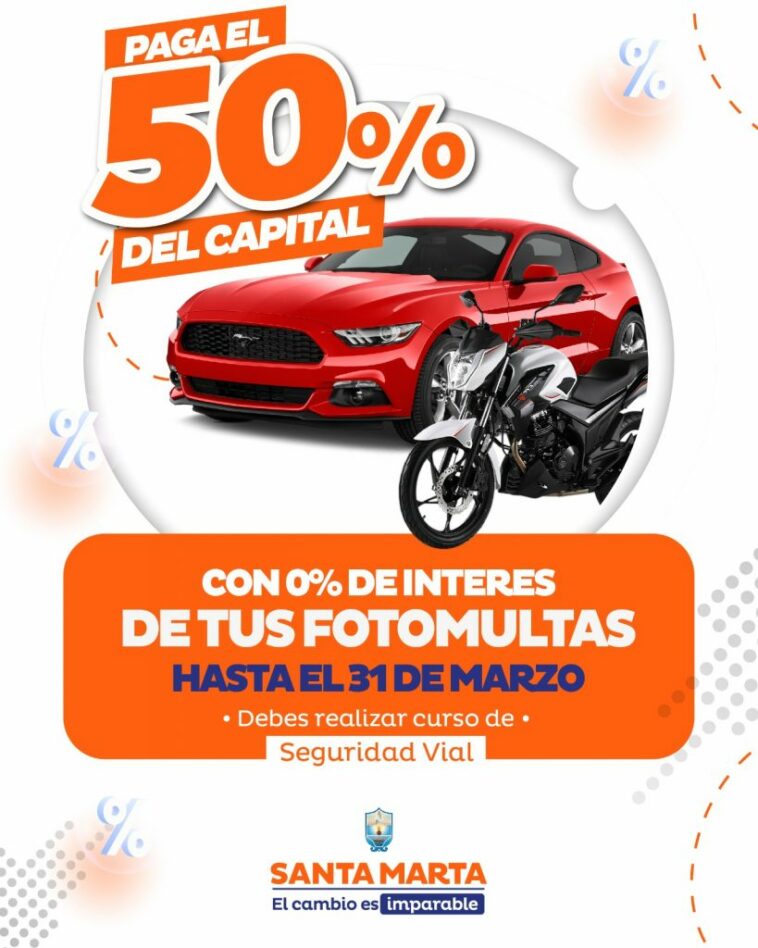 ¡Samario! Paga tus fotomultas con el 50% de descuento del capital