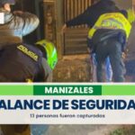 13 personas fueron capturadas durante el fin de semana en Manizales