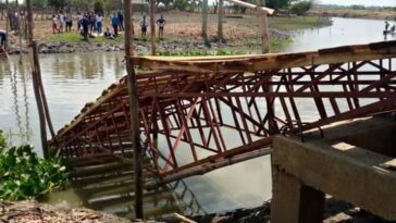 25 niños estuvieron a punto de morir tras el desplome de un puente en Guamal