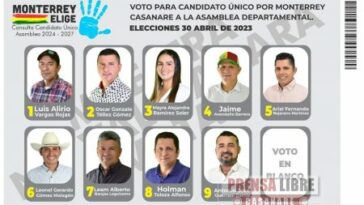 30 de abril en Monterrey consulta interna para elegir candidato único a la Asamblea Departamental
