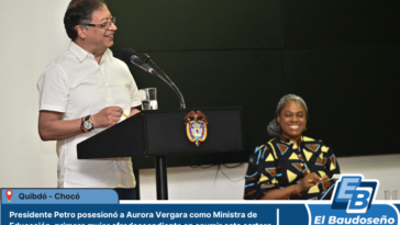 Ante la comunidad del chocoana, Presidente Petro posesionó a Aurora Vergara como Ministra de Educación, primera mujer afrodescendiente en asumir esta cartera.