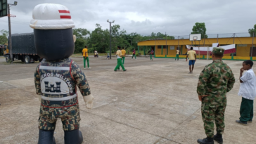Batallón de Ingenieros de combate N°15, realizó actividad deportiva y recreacional, en la Institución Educativa Agropecuaria Santo Eccehomo.