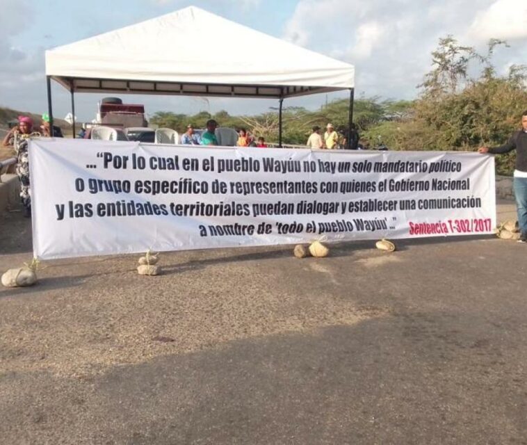 Carreteras de la Guajira bloqueadas: indígenas wayús en paro