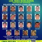 Los mas buscados por delitos sexuales en Bogota