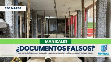 Concejal denuncia presunto caso de falsedad de documentos en las obras del Coliseo Menor de Manizales