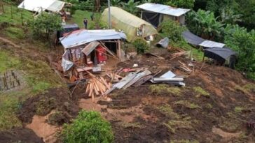 Deslizamiento en Córdoba dejó una familia damnificada y una vivienda destruida