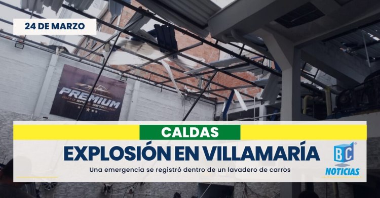 Dos lesionados dejó explosión de compresor en lavadero de carros en Villamaría