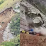 El derrumbe se presentó en la tarde de hoy, en el corregimiento de Bolombolo.