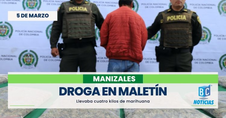 En Alto Bonito capturaron a un hombre portando cuatro kilos de marihuana