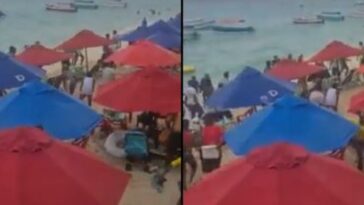 En video: el enfrentamiento a tiros y botellas en Playa Blanca, isla de Barú
