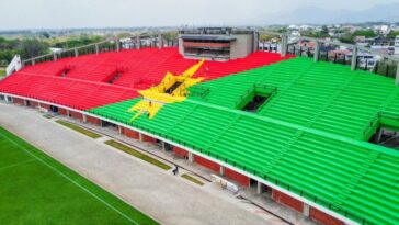 Estadio Santiago de las Atalayas, ahora luce la bandera de Casanare