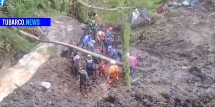 Hasta con drones buscan a profesor y su madre, arrastrados hace 9 días por avalancha en Gualmatán, sur de Colombia