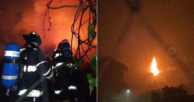 Incendio estructural dejó pérdida total en una vivienda utilizada como bodega de reciclaje en Armenia