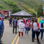 Manifestantes exigen recursos para culminar obras en la vereda Panoya, Taminango, Nariño