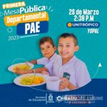 Mesa pública departamental PAE de la vigencia 2023 este martes