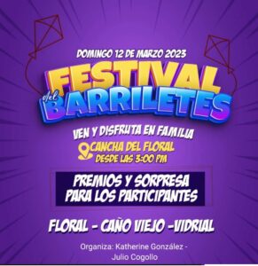 Se viene Festival del Barrilete en El Vidrial, El Floral y Caño Viejo