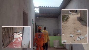 Sin techo quedaron cinco viviendas en Malambo, un vendaval se los destruyó