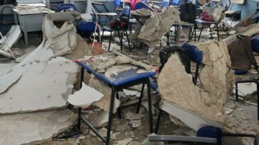 Tres salones fueron inhabilitados en escuela de Medellín tras caída del techo
