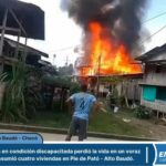 Una mujer adulta en condición discapacitada perdió la vida en un voraz incendio que consumió cuatro viviendas en Pie de Pató, Alto Baudó – Chocó.
