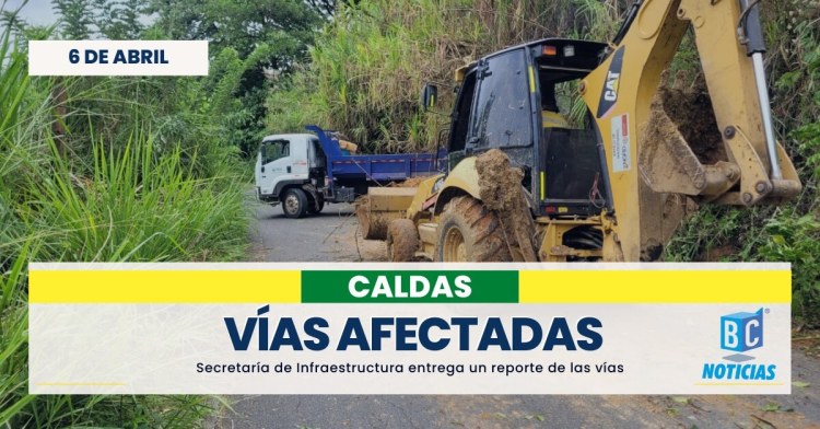 Algunas vías de Caldas se han visto afectadas por las lluvias